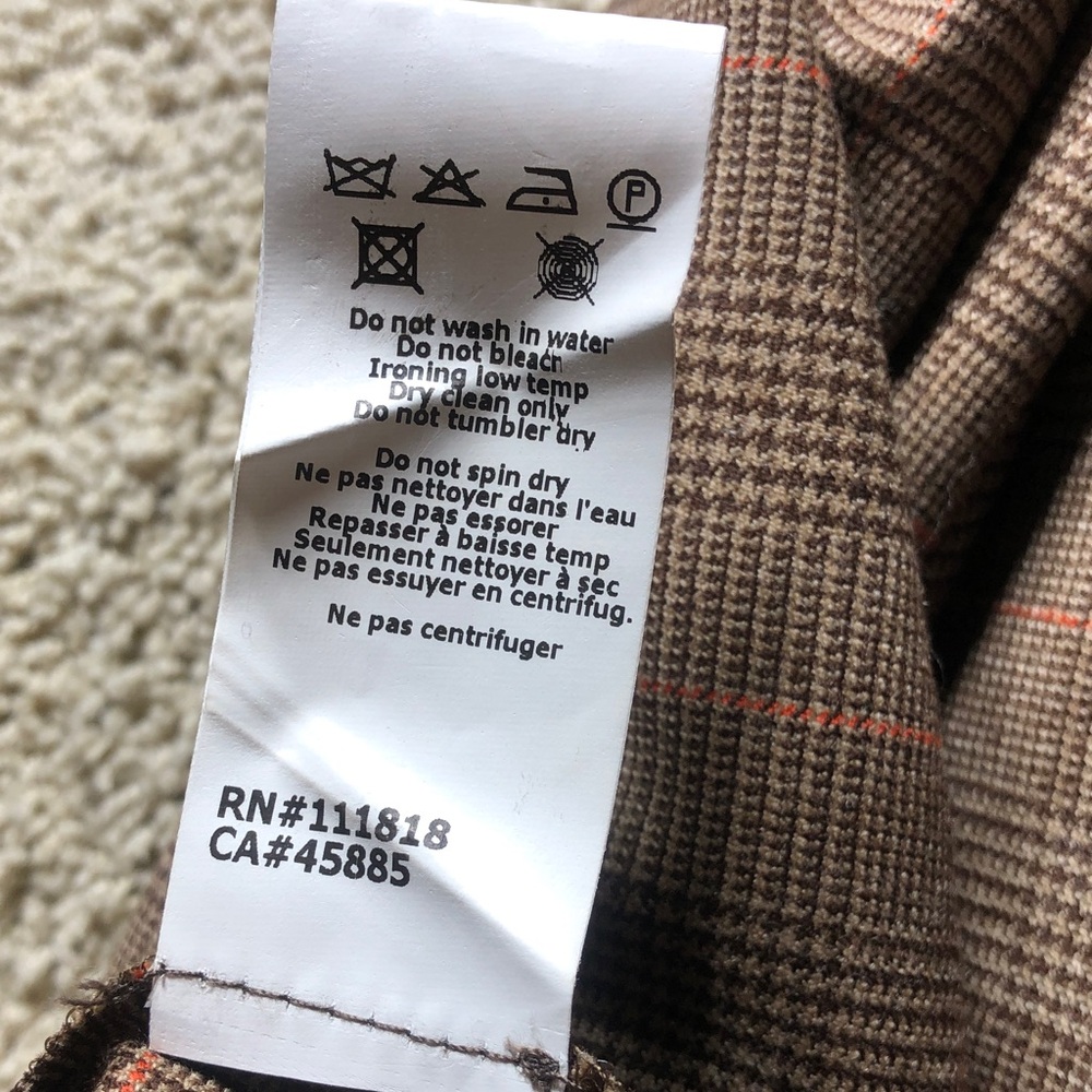 Michael Kors Beige and Black Women’s Tailored Plaid Trousers, Size 6 - Picture 4 of 8